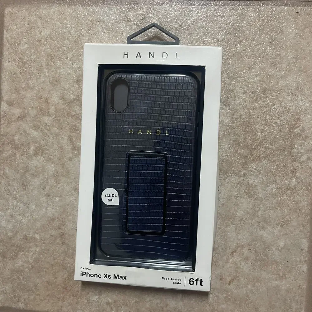 Protective CASE‎ for iPhone Xs MAX - Handle Grip, NAVY CROC